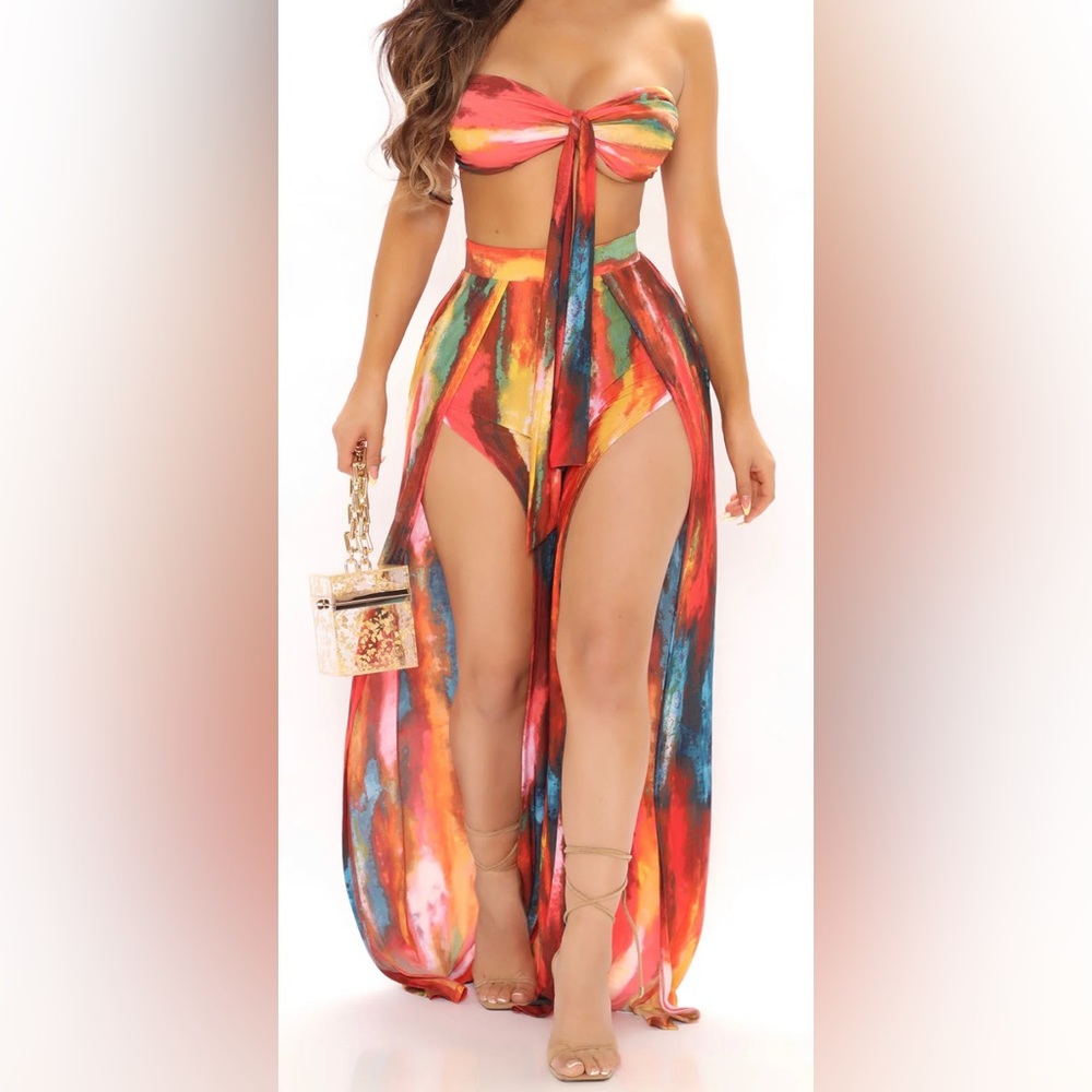 Go With It Pants Set -Multi Color